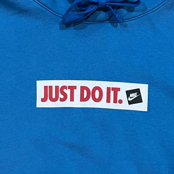 Nike JDI 'Just Do It' Fleece Pullover Hoodie - UNC Blue Men's Size Medium - Picture 2 of 5